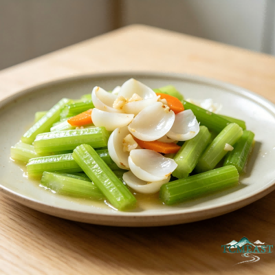 Stir-Fried Celery with Fresh Lily Bulbs
