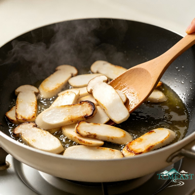 Stir-Fried Tender King Oyster Mushrooms with Red Dates