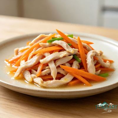 Stir-Fried Shredded Chicken Breast with Carrots