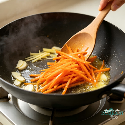 Stir-Fried Shredded Chicken Breast with Carrots