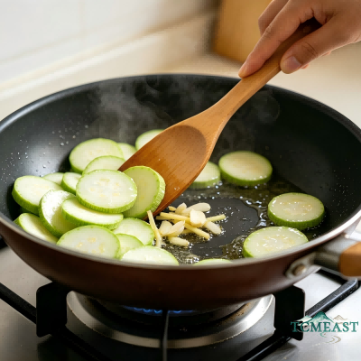 Mashed Potato Stir-Fry with Zucchini