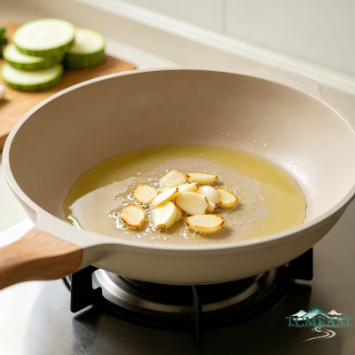 Stir-Fried Wood Ear Mushrooms with Zucchini