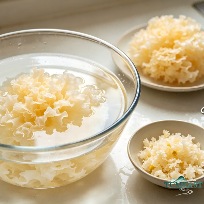 Rose, Snow Pear and Tremella Dessert Soup