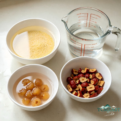 Red Date, Longan and Millet Milk Pudding