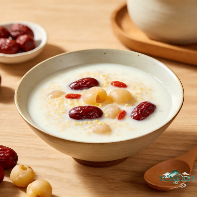 Red Date, Longan and Millet Milk Pudding