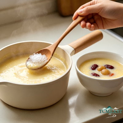 Red Date, Longan and Millet Milk Pudding