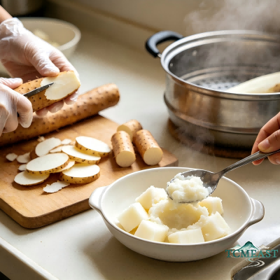 Peanut, Yam and Glutinous Rice Cake (Oil-Free, Low-Sugar Healthy Version)