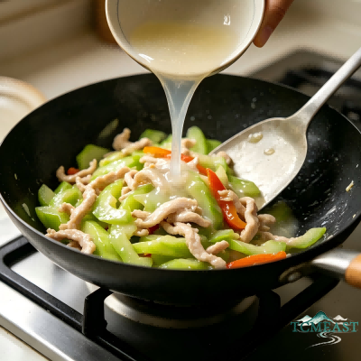Stir-Fried Shredded Chicken with Chayote