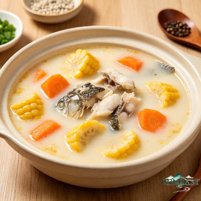 Carrot, Corn, and Crucian Carp Soup