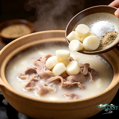 Water Chestnut and Pork Stomach Soup