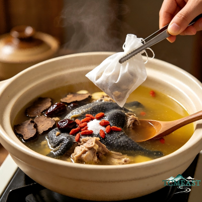 Polygonum Multiflorum, Gardenia, and Black-Boned Chicken Soup