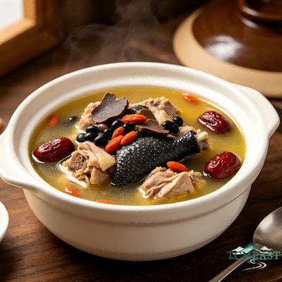 Polygonum Multiflorum, Gardenia, and Black-Boned Chicken Soup