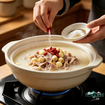 Lotus Seed and Pork Stomach Soup