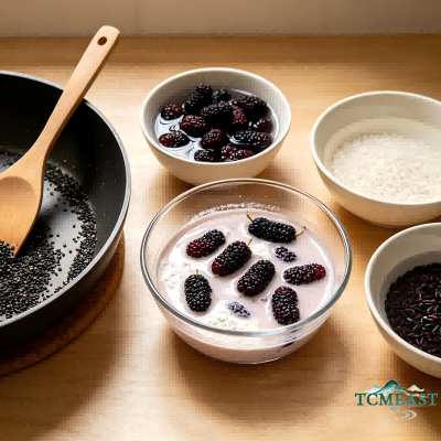 Mulberry and Black Sesame Paste