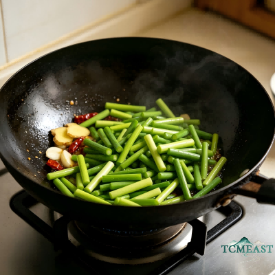 Stir-fried Garlic Scapes with Lamb
