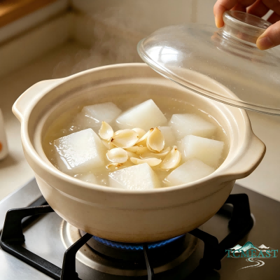 Lily Bulb and White Radish Soup