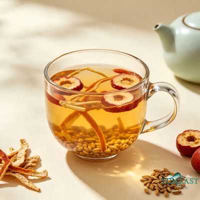 Tangerine Peel, Hawthorn, and Malt Tea