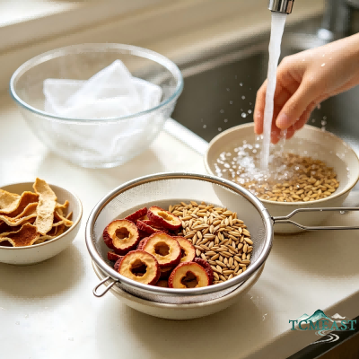 Tangerine Peel, Hawthorn, and Malt Tea