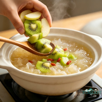 Tremella and Kiwi Fruit Soup