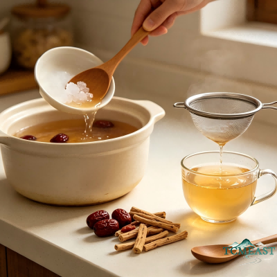 Rock Sugar, Codonopsis, and Jujube Tea