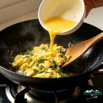 Stir-fried Chinese Toon with Eggs