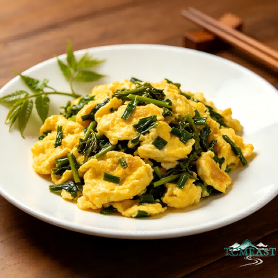 Stir-fried Chinese Toon with Eggs