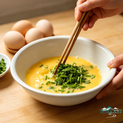 Stir-fried Chinese Toon with Eggs