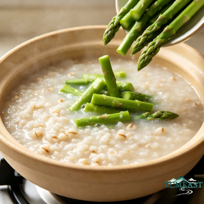 Asparagus and Coix Seed Porridge