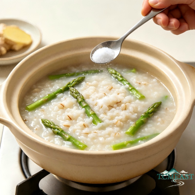 Asparagus and Coix Seed Porridge
