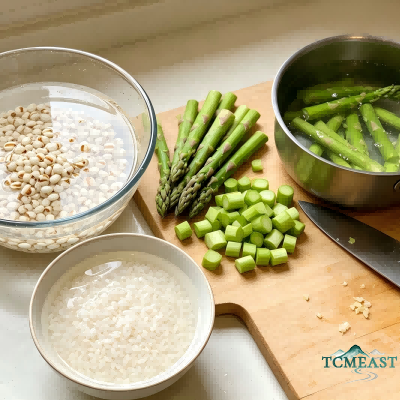 Asparagus and Coix Seed Porridge