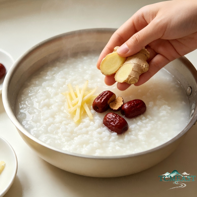 Ginger and Jujube Porridge
