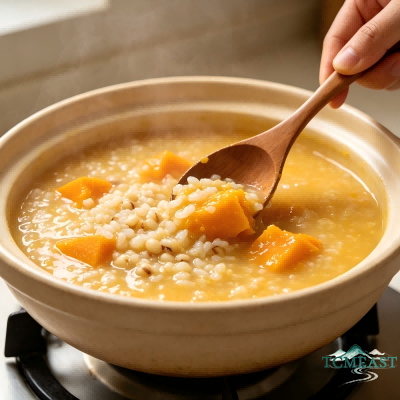 Pumpkin and Coix Seed Porridge