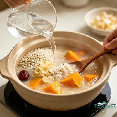 Pumpkin and Coix Seed Porridge