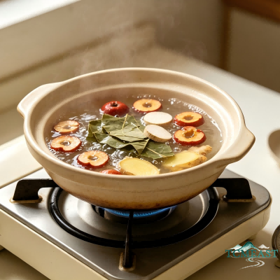 Hawthorn, Lotus Leaf & Alisma Soup