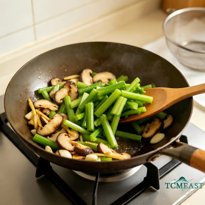 Stir-fried Celery with Shiitake Mushrooms