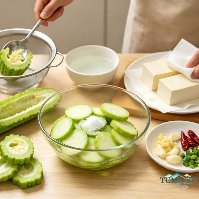 Bitter Melon Braised with Tofu