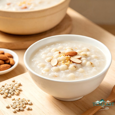 Coix Seed and Apricot Kernel Porridge