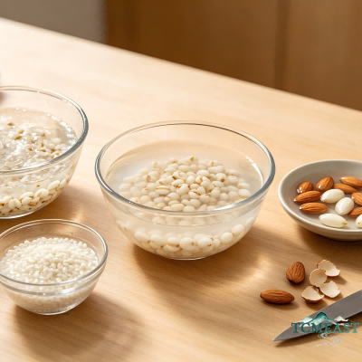 Coix Seed and Apricot Kernel Porridge