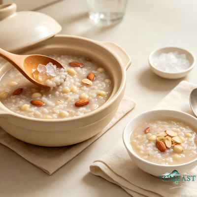 Coix Seed and Apricot Kernel Porridge