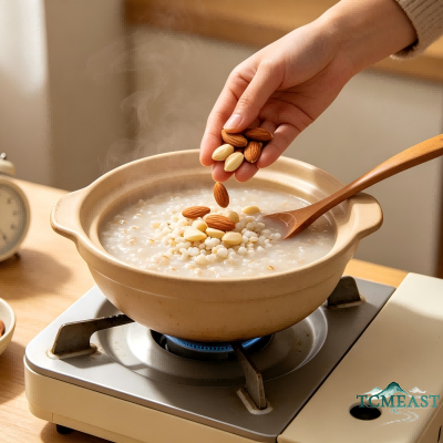Coix Seed and Apricot Kernel Porridge