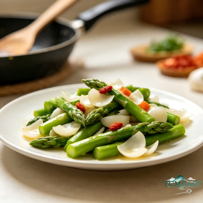 Stir-fried Asparagus with Lily Bulbs