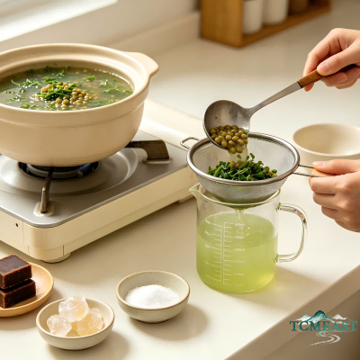 Purslane and Mung Bean Soup