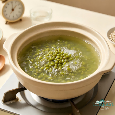 Purslane and Mung Bean Soup