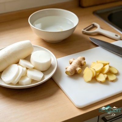 White Radish and Ginger Drink
