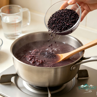 Black Rice and Chicken Porridge