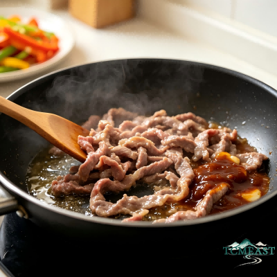 Stir-fried Beef Shreds with Bell Peppers