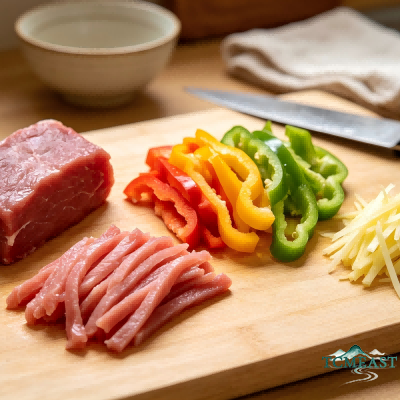Stir-fried Beef Shreds with Bell Peppers
