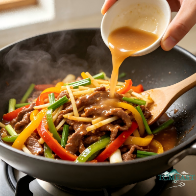 Stir-fried Beef Shreds with Bell Peppers
