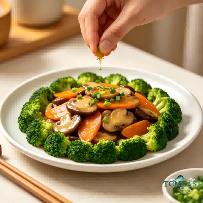 Broccoli with Twin Mushrooms