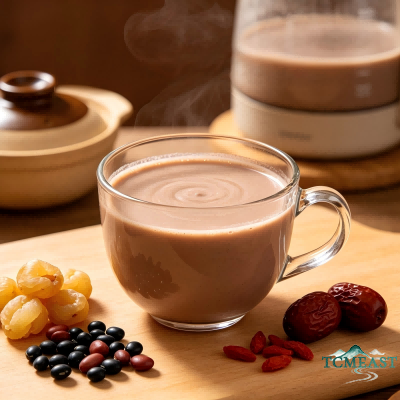 Longan, Suanzaoren and Black Bean Soymilk